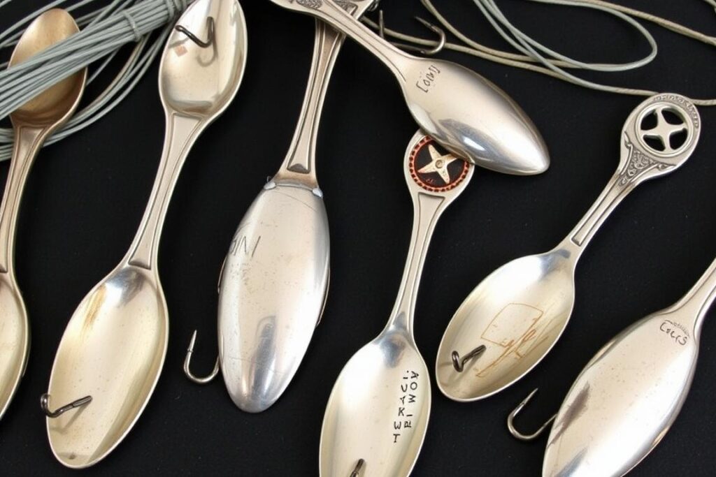DIY fishing lures made from old spoons