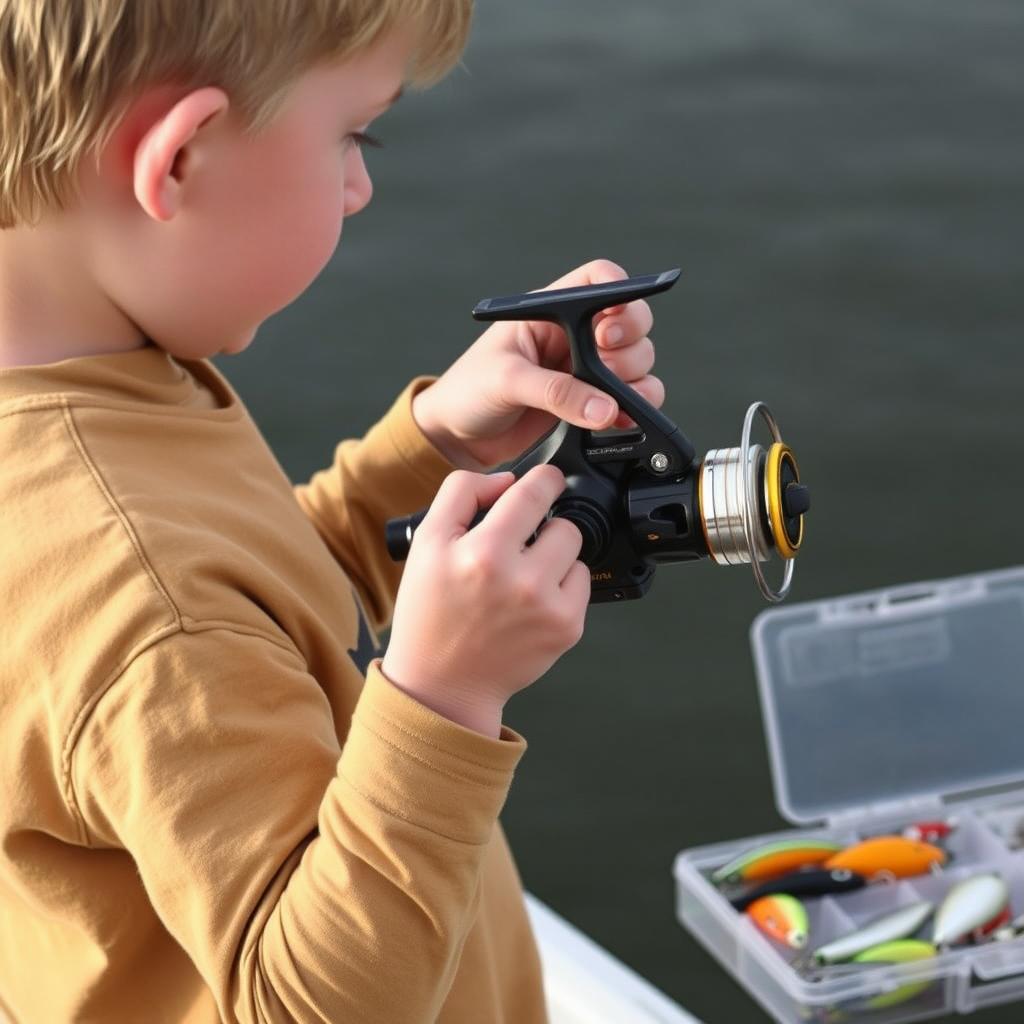 Older child using a spinning reel with more advanced technique