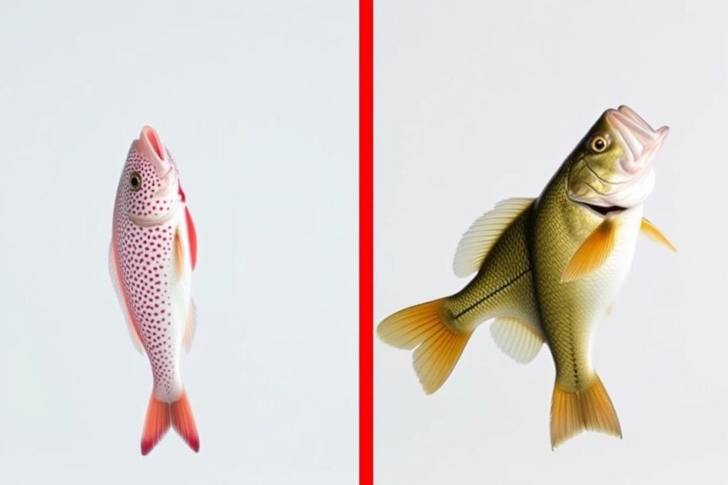Saltwater redfish and freshwater smallmouth bass side by side comparison Saltwater redfish and freshwater smallmouth bass side by side comparison
